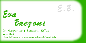 eva baczoni business card